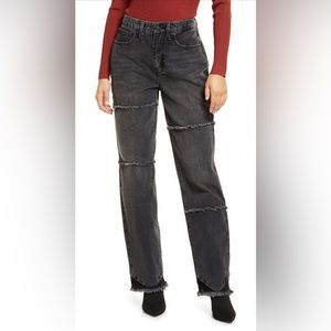 Good American Good ‘90s Fray Hem Straight Leg Jeans